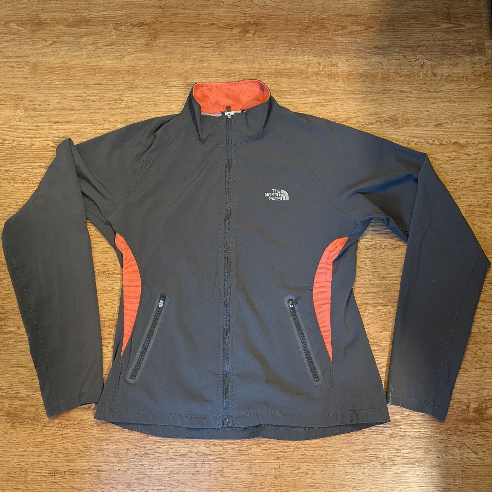 North Face Women's Flight Series Jacket Large Pink/Orange Gray Full Zip, Medium